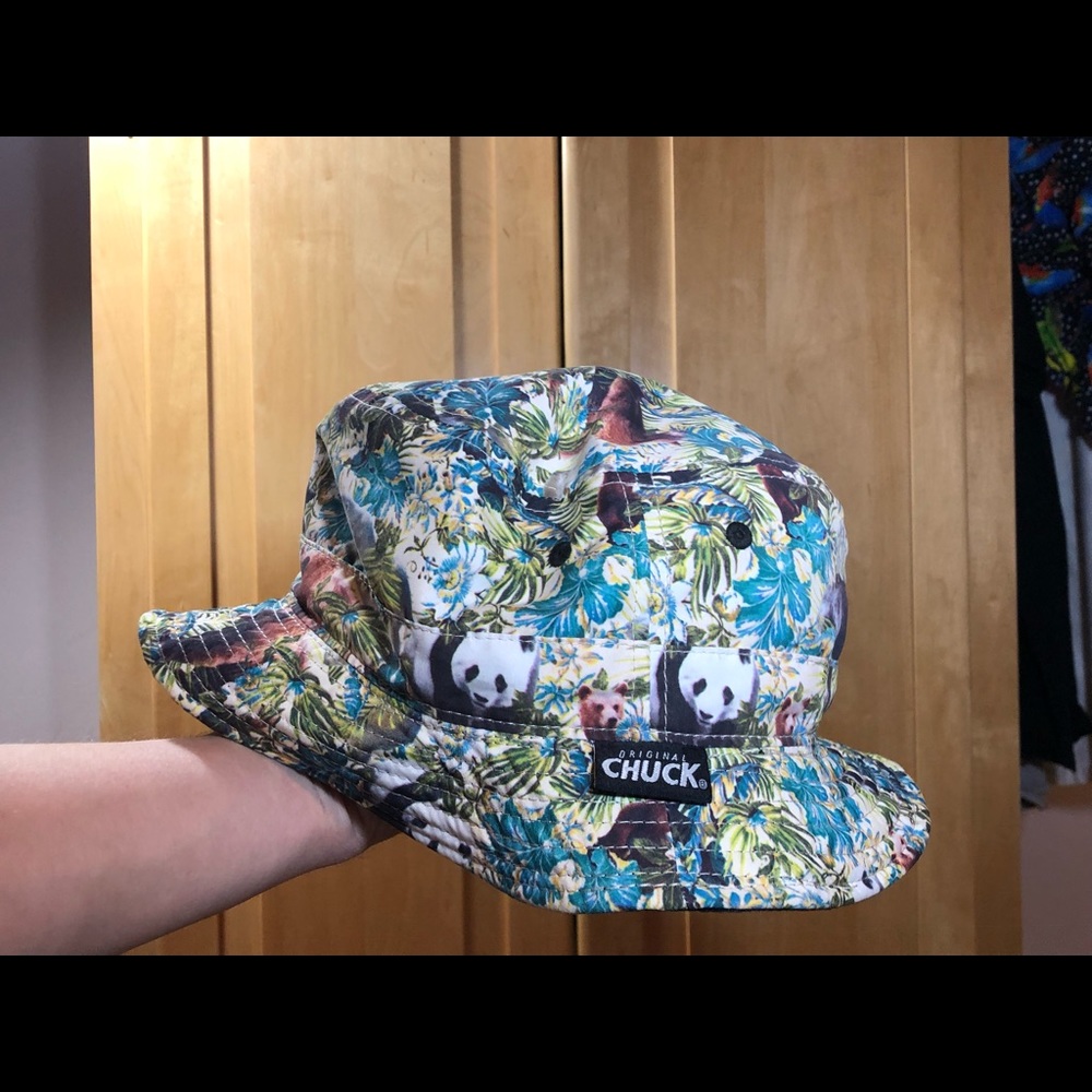 Bear covered bucket hat